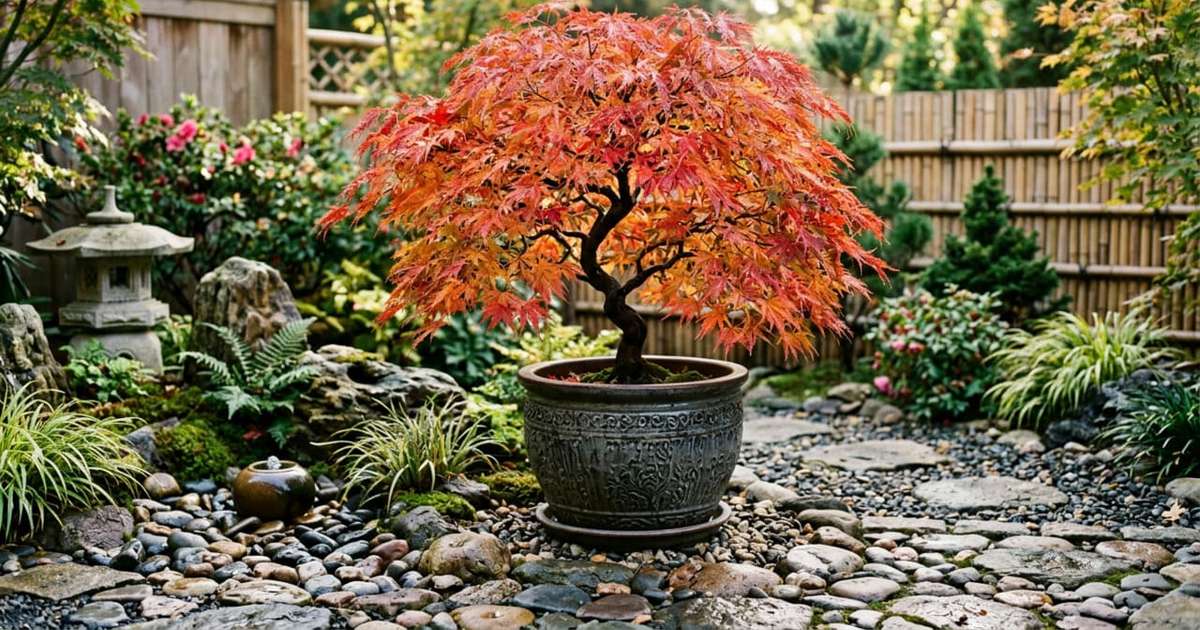 Mesmo sendo uma planta resistente, o bordo japonês exige alguns cuidados básicos para manter o vigor das folhas que mudam de cor Imagem gerada por inteligência artificial