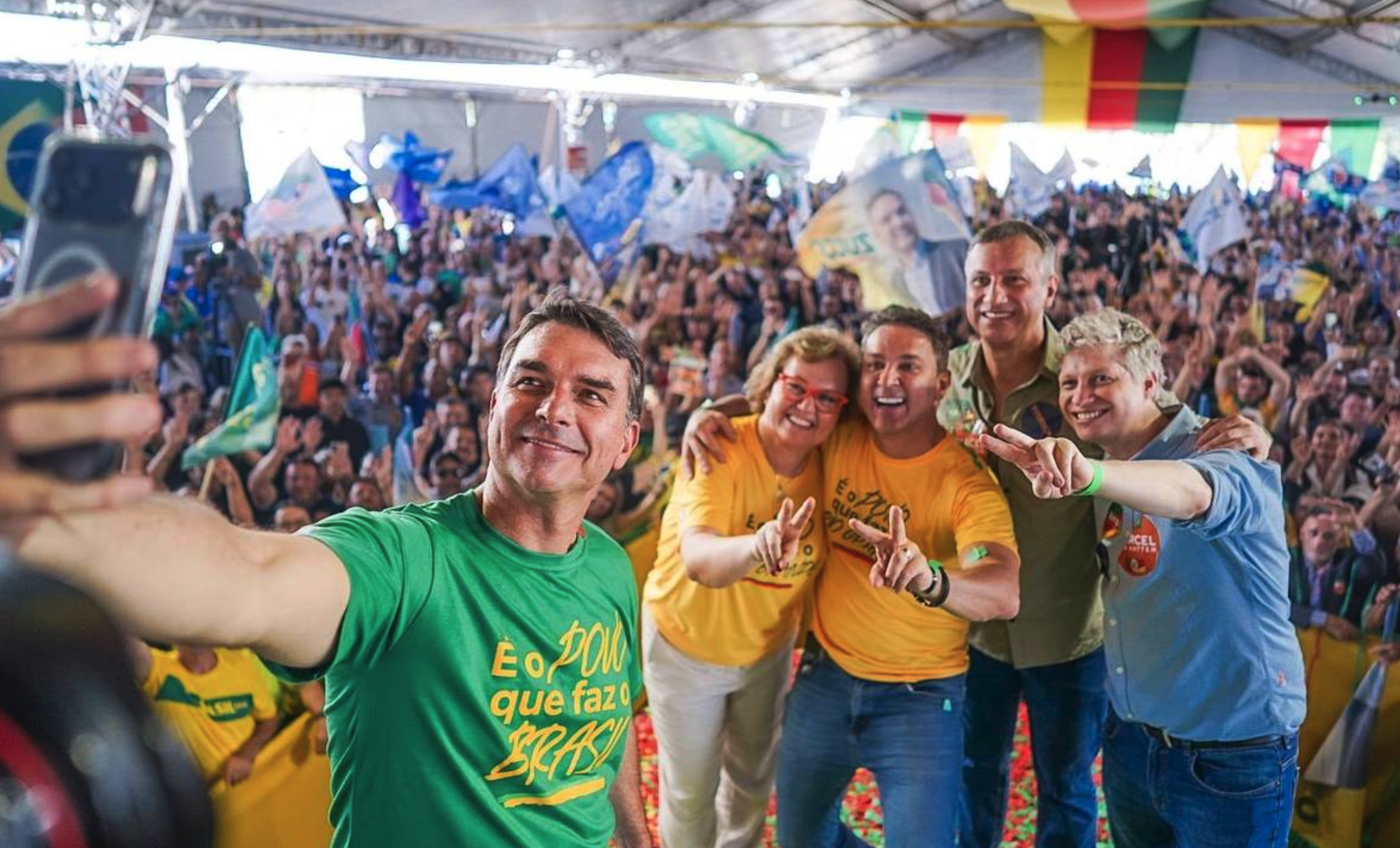 to Alegre, sua pré-candidatura ao governo do Rio Grande do Sul em evento com a p