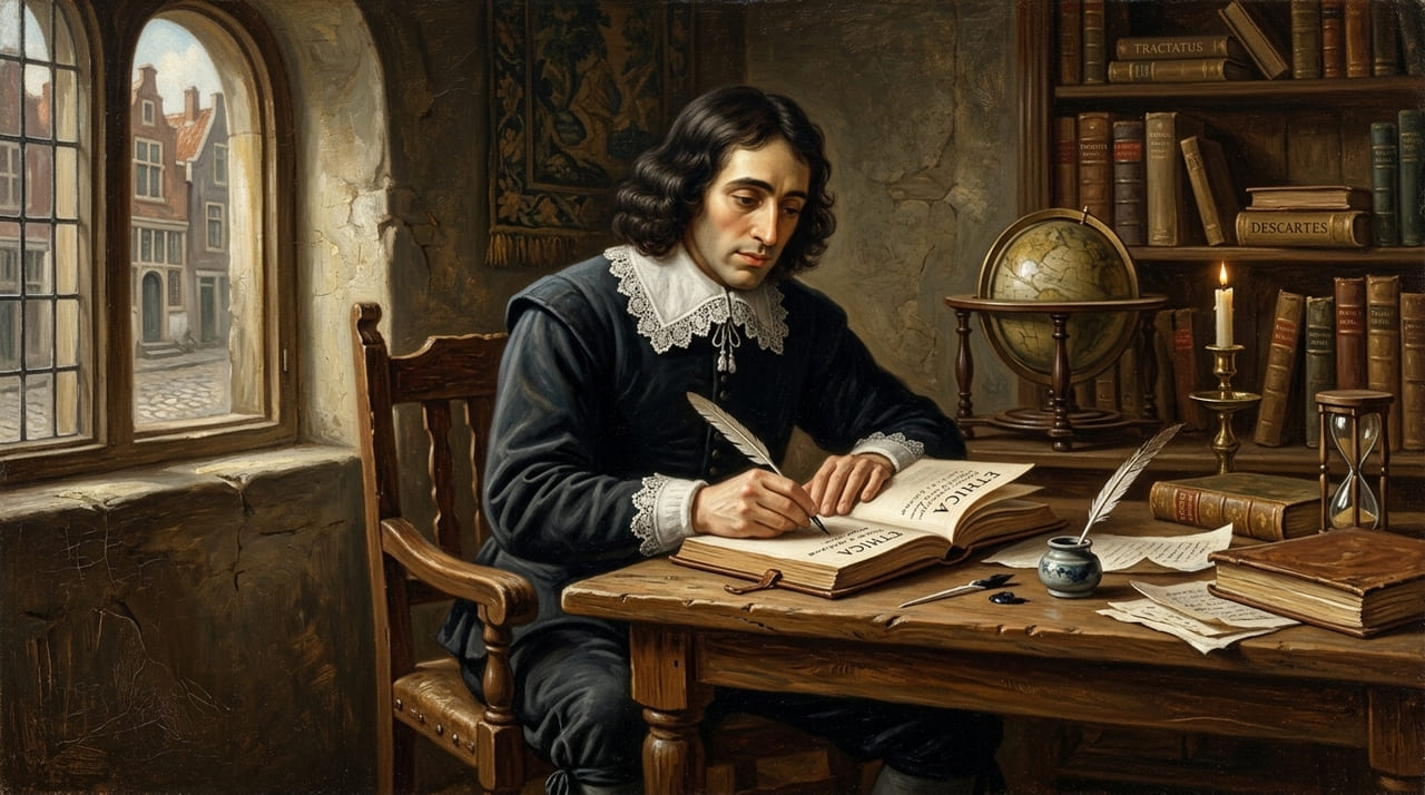 A filosofia de Baruch Spinoza e o caminho para a serenidade emocional ta. Spinoza defendia que as emoções negativas surgem muitas vezes de uma percepç