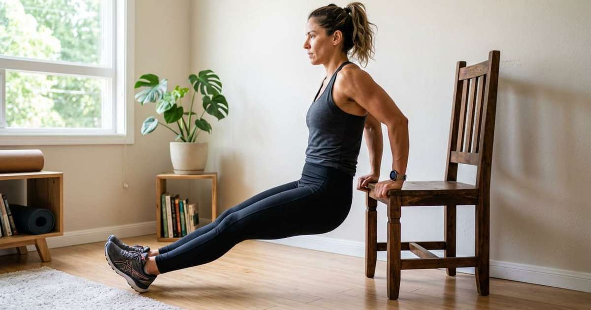 O mergulho de tríceps, conhecido também como triceps dip, aparece no topo das recomendações de fisioterapeutas e personal trainers. Imagem gerada por inteligência artificial