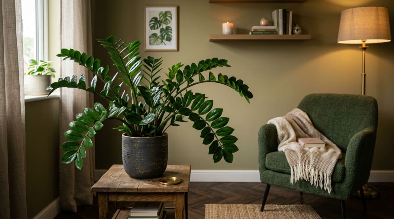 que a Zamioculcas zamiifolia é ideal para ambientes com pouca luz? A capacidade
