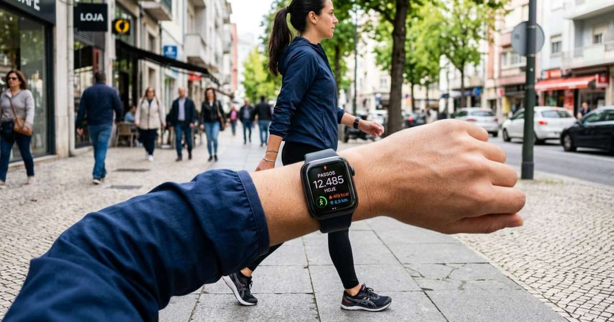 Registrar passos diários cria um ponto de referência concreto, que sai do “acho que me mexi bastante” e vira dado visível na tela. Imagem gerada por inteligência artificial