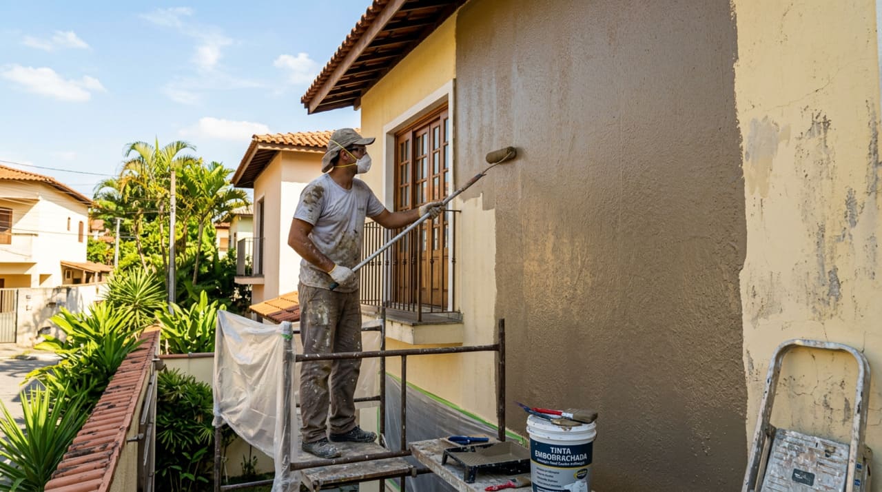 Tinta emborrachada caseira: a solução eficaz para proteção de paredes externas que a tinta emborrachada funciona melhor do que a tinta comum em paredes externa