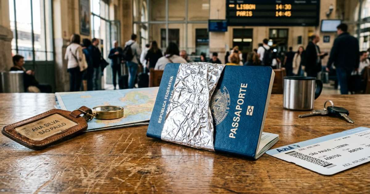 Os passaportes emitidos atualmente são chamados de biométricos ou eletrônicos Imagem gerada por inteligência artificial