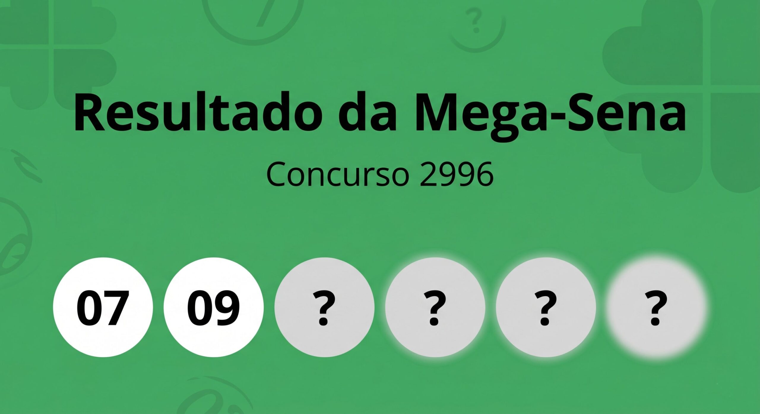 Mega-Sena 2996 acumula prêmio e 78 apostas garantem a quina