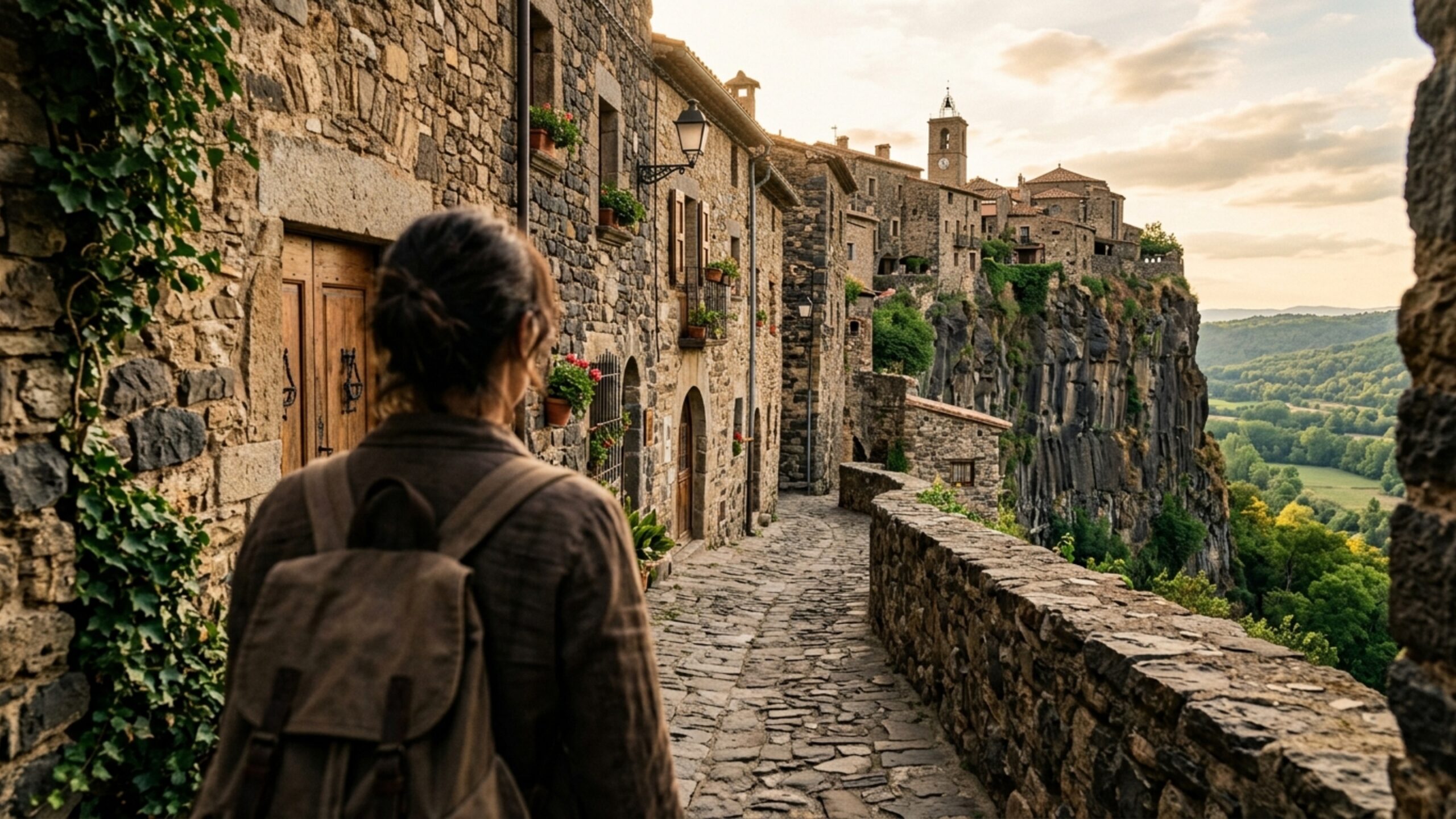 Vila medieval desafia a natureza em meio a vulcões na Catalunha antigas erupções. Onde fica o povoado medieval construído sobre lava? A vila est