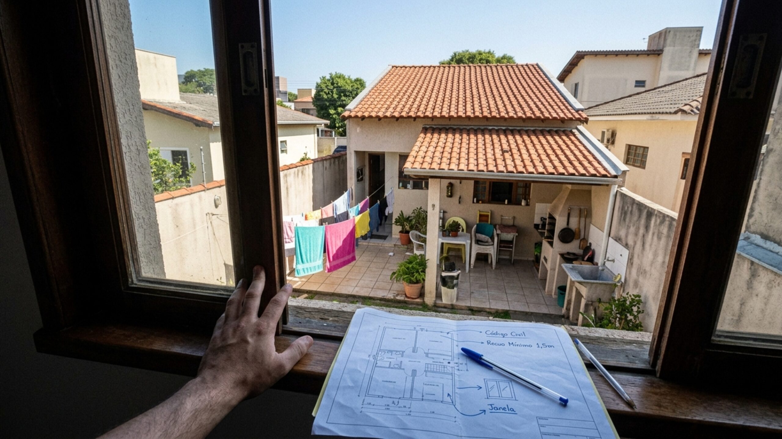 Regras sobre janelas com vista para o quintal do vizinho Regras sobre janelas com vista para o quintal do vizinho